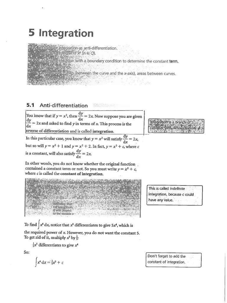 Chapter 5 - Integration | PDF