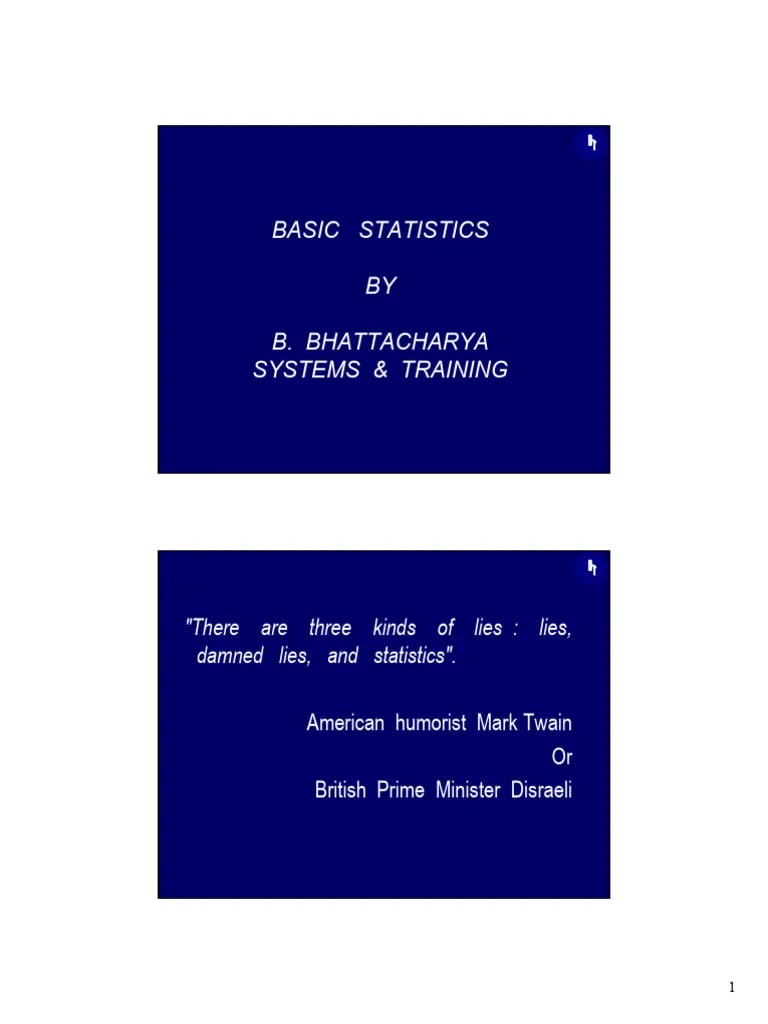 2-Basic Statistics | PDF | Variance | Standard Deviation