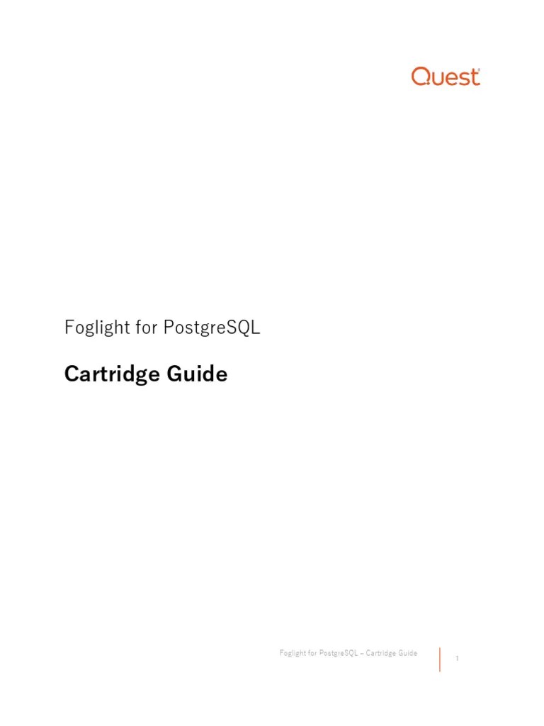 Foglight For PostgreSQL Guide 6.1.0.10-1 | PDF | Postgre Sql | Databases