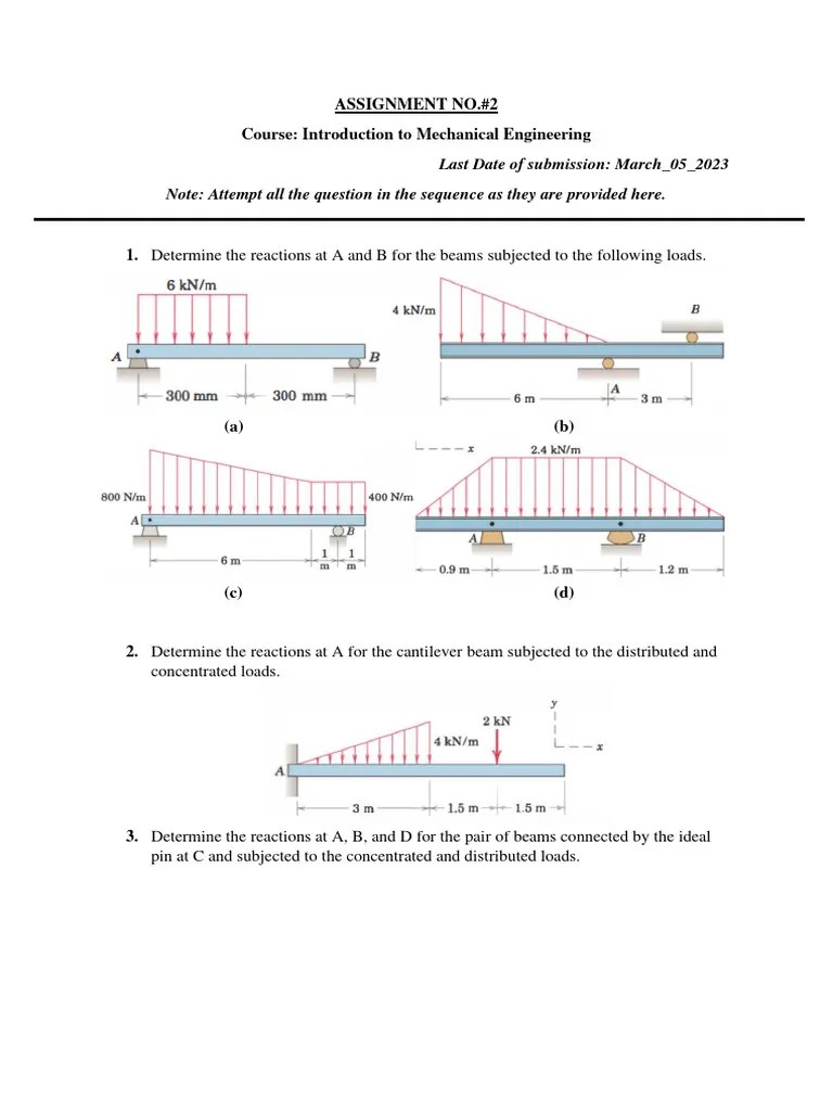 Assignment 2 | PDF | Bending | Beam (Structure)