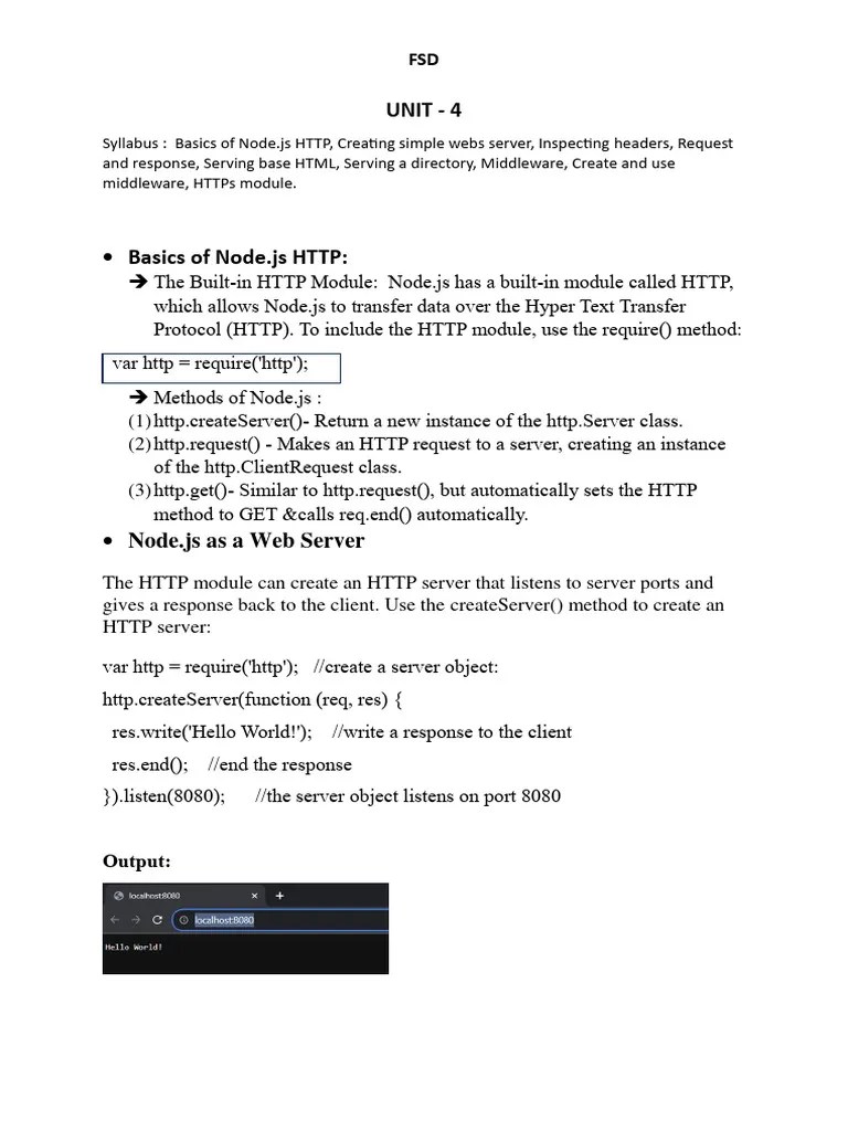 FSD Unit04 (Ques) | PDF | Networking | Internet & Web