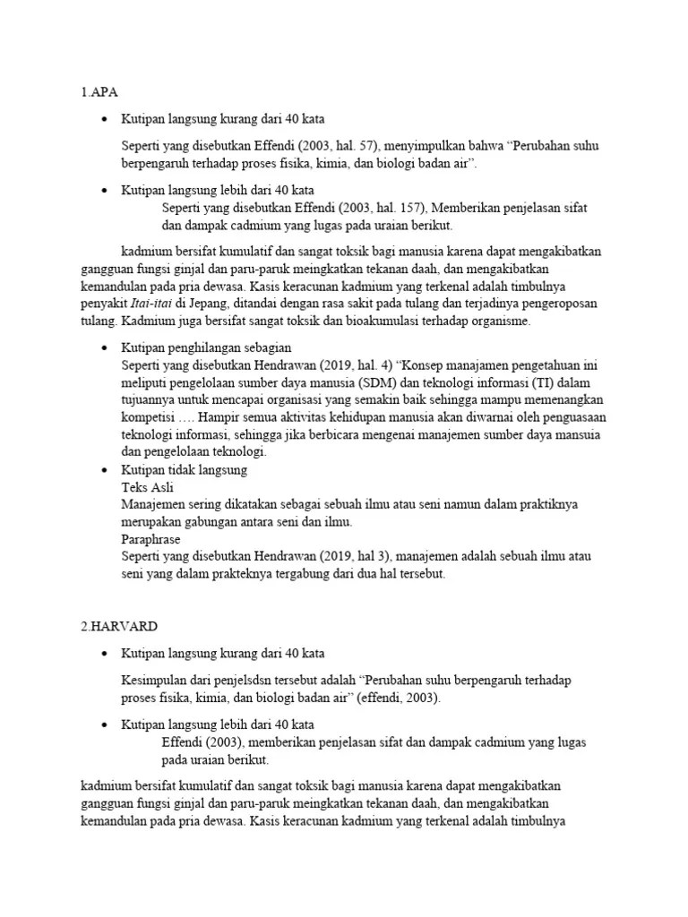 Apa Harvard Vancouver | PDF