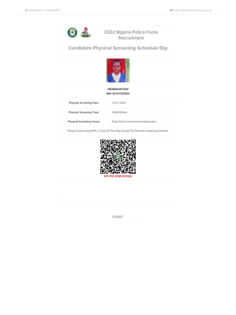 Nigeria Police Force Recruitment Form Flashlearners - Ocean Photo Collection - Mobile Quality