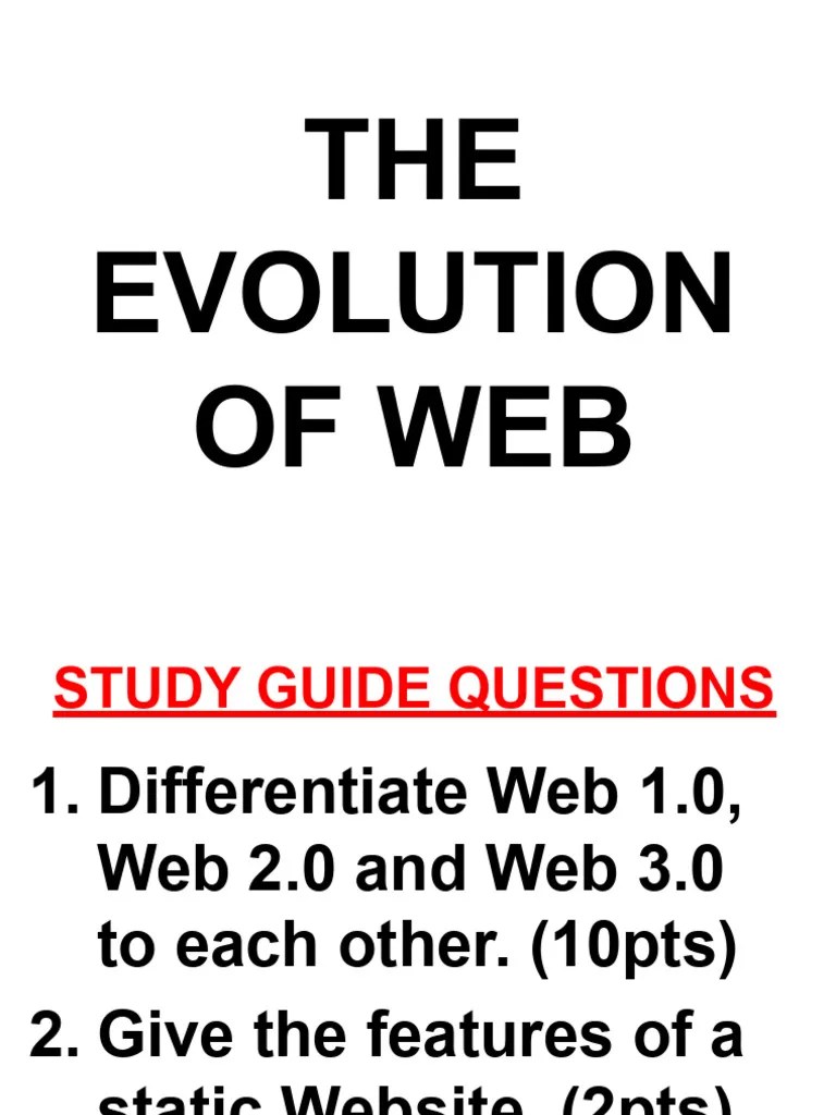The Evolution Of Web | PDF