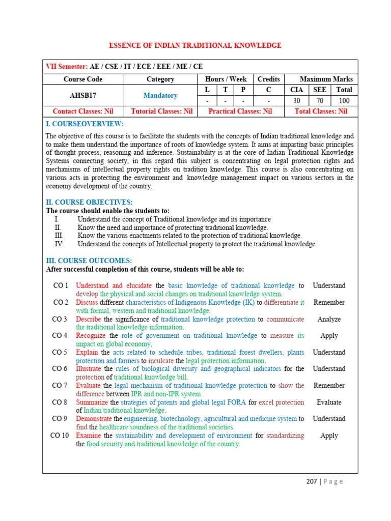 Essence Of Indian Traditional Knowledge | PDF | Traditional Knowledge ...
