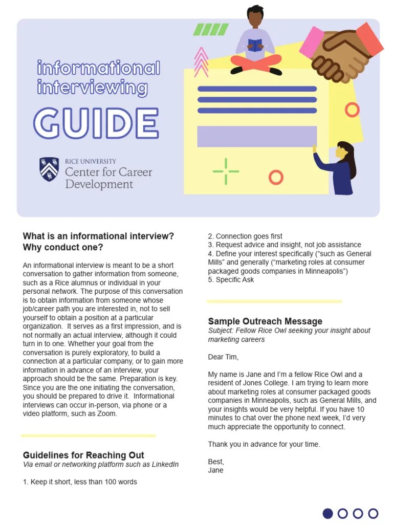 Informational Interview Guide | PDF | Employment | Marketing