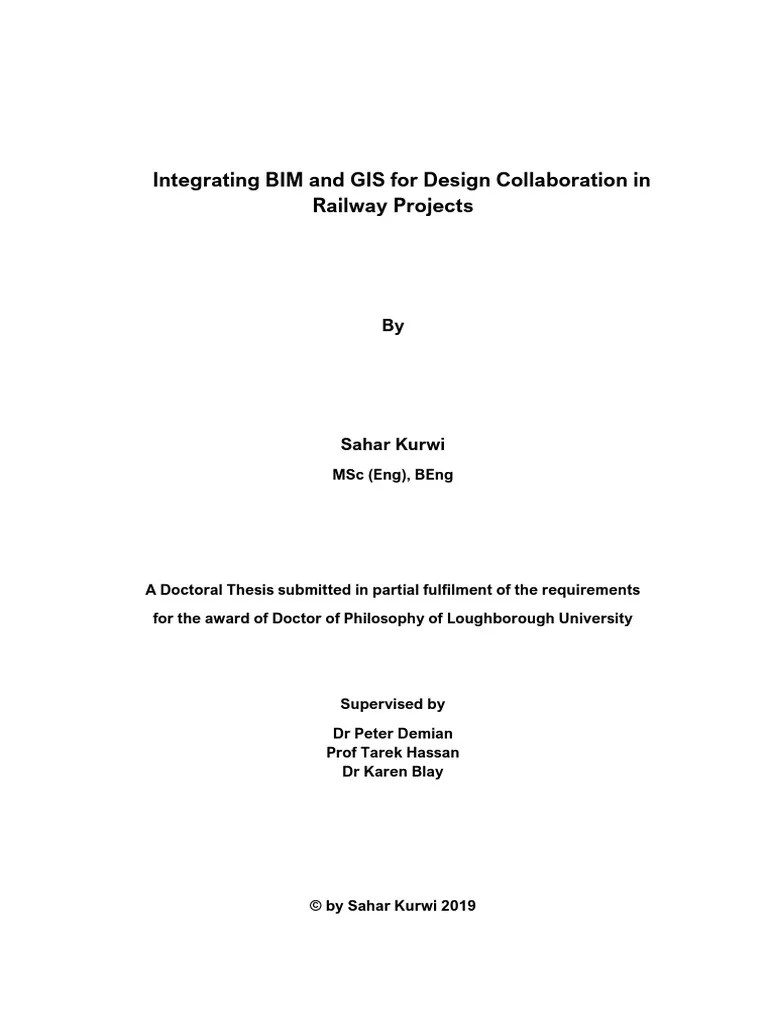 E-Copy-Integrating BIM And GIS For Design Collaboration In Railway ...