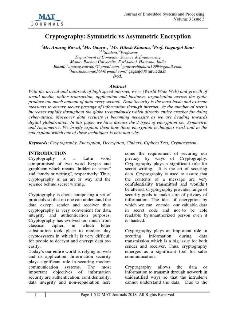 (1-5) Cryptography Symmetric VS Asymmetric Encryption (2) - Format ...