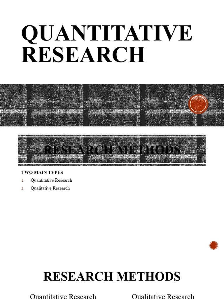 QUANTITATIVE RESEARCH | PDF | Quantitative Research | Statistics
