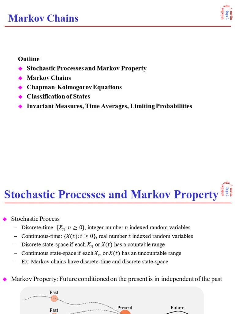 Markov Chains | PDF | Markov Chain | Stochastic Process
