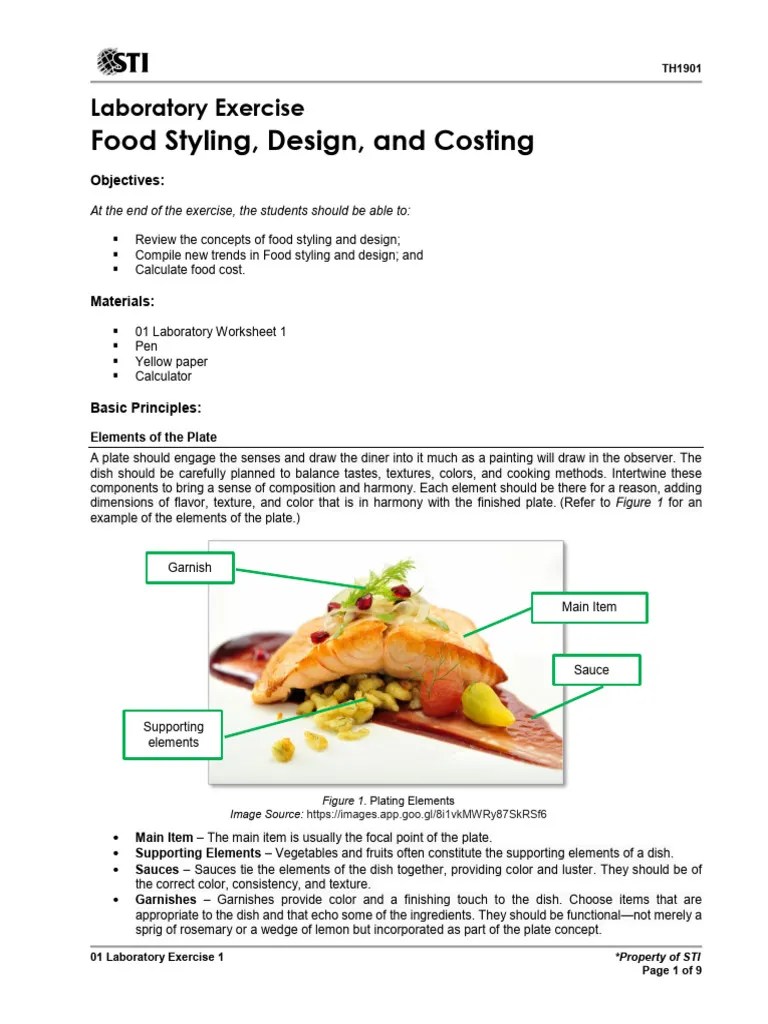 01 Laboratory Exercise 1 | Download Free PDF | Tableware | Restaurants