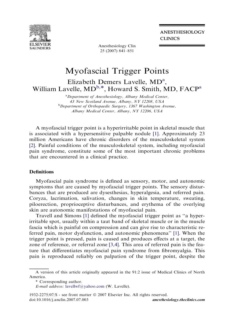 WK 3c Myofascial Trigger Points | PDF