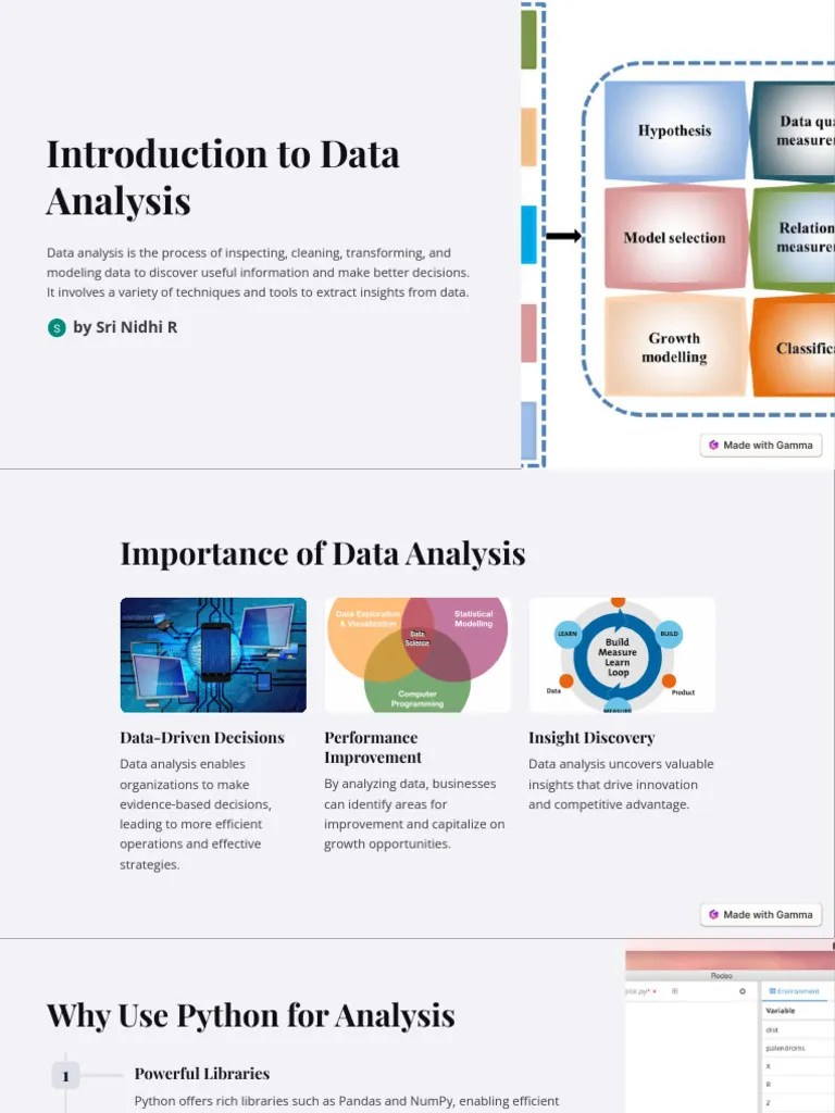 Introduction To Data Analysis | PDF | Data Analysis | Data