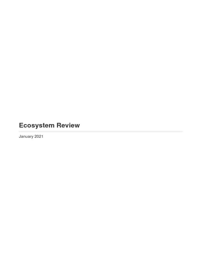 Ecosystem Review | PDF | Peer To Peer | Computer Network