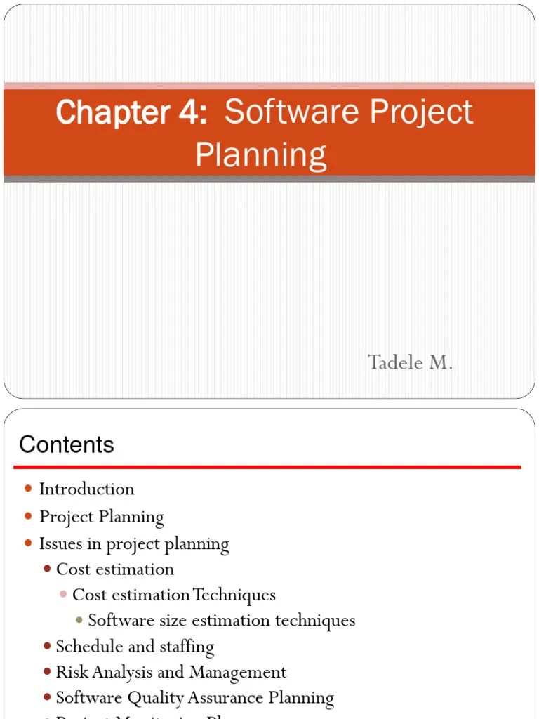 Chapter 4-Project Planning | PDF | Systems Science | Systems Theory