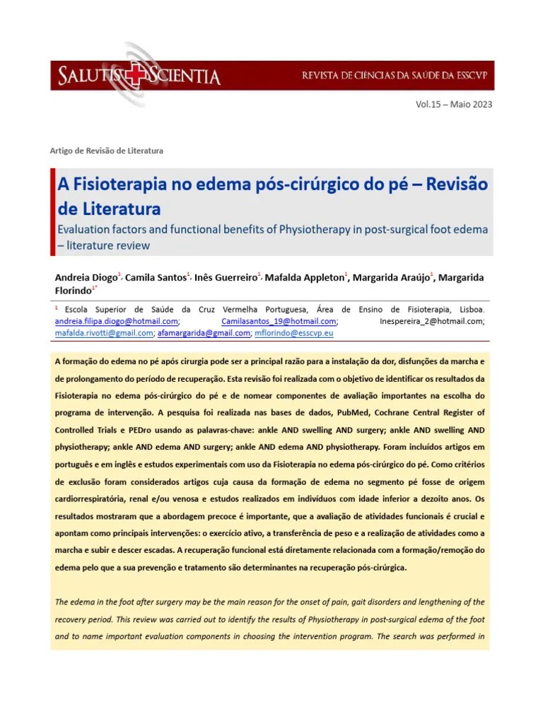 Tornozelo | PDF | Sistema Circulatório | Inflamação