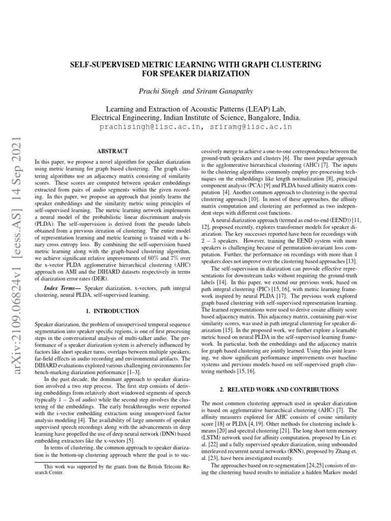2021-Self-Supervised Metric Learning With Graph Clustering | PDF ...