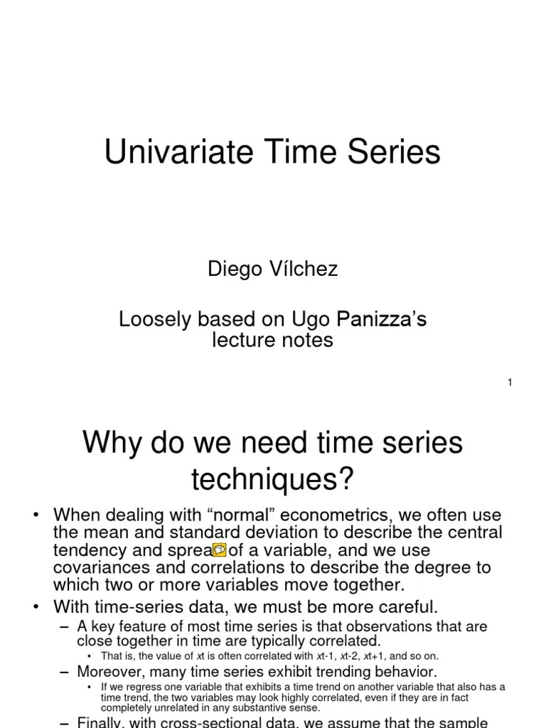 Univariate Time Series | PDF | Stationary Process | Autoregressive Model