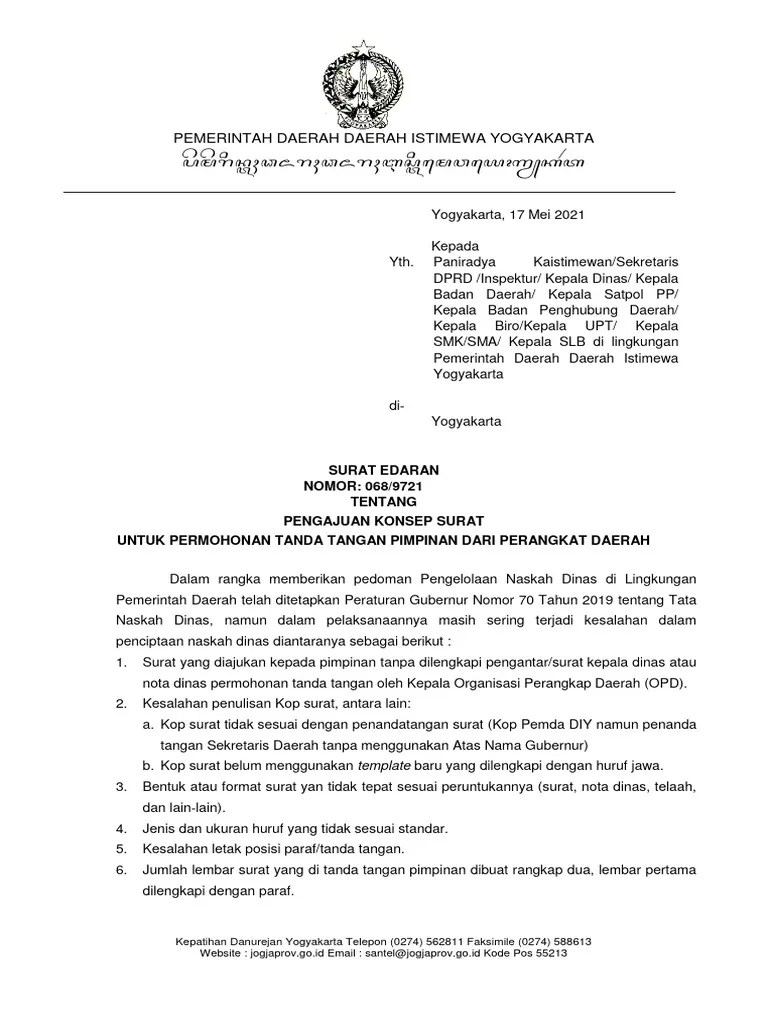 SE_Pengajuan_Konsep_Surat_Permohonan_Pimpinan_Perangkat_Daerah | PDF