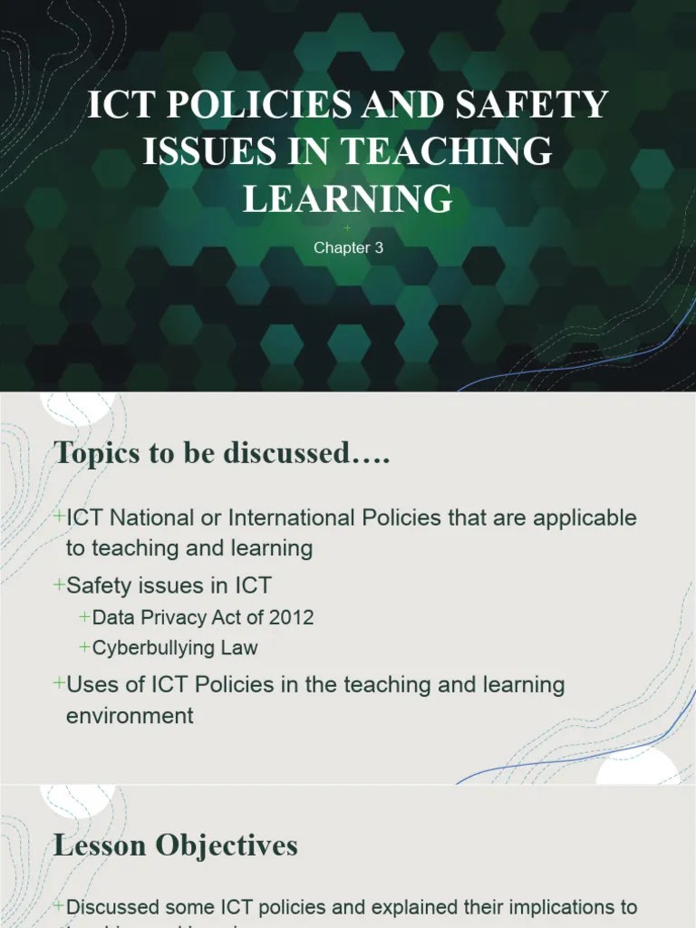 Chapter 3 - Ict Policies And Safety Issues In Teaching Learning | PDF ...
