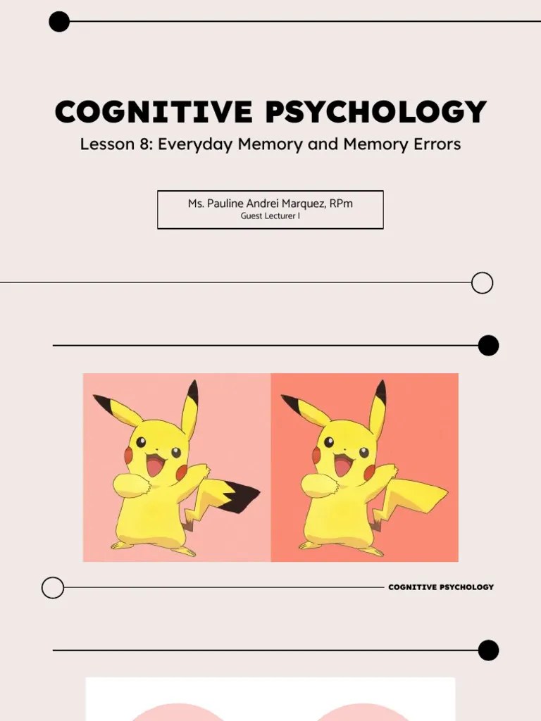 CogPsy M8 Everyday Memory And Memory Errors | PDF | Witness | Memory