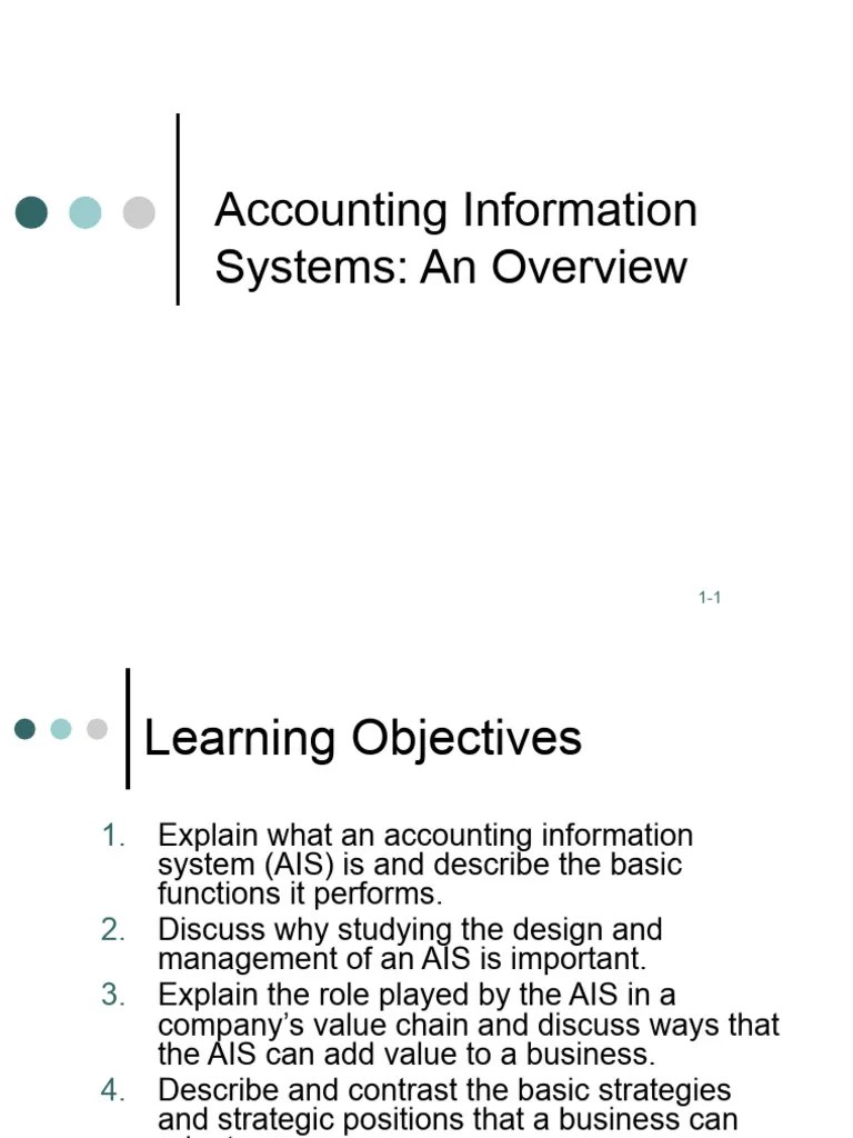 1 - AIS Introduction | PDF | Value Chain | Information
