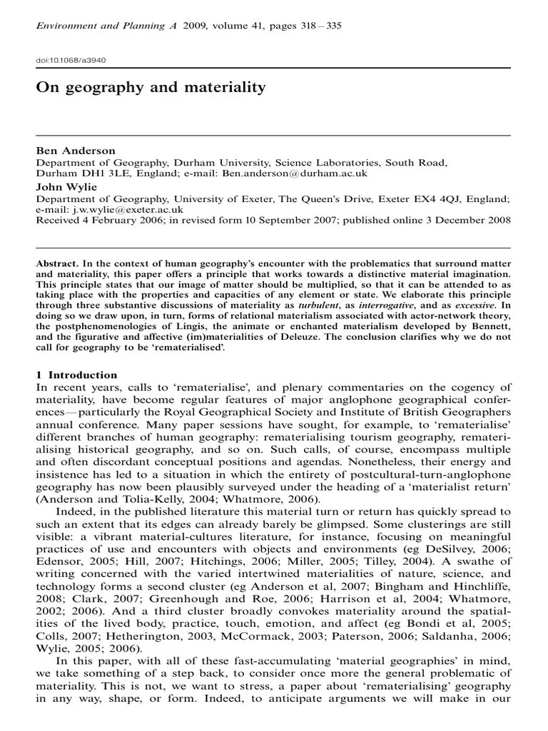 Geography | PDF | Phenomenology (Philosophy) | Perception