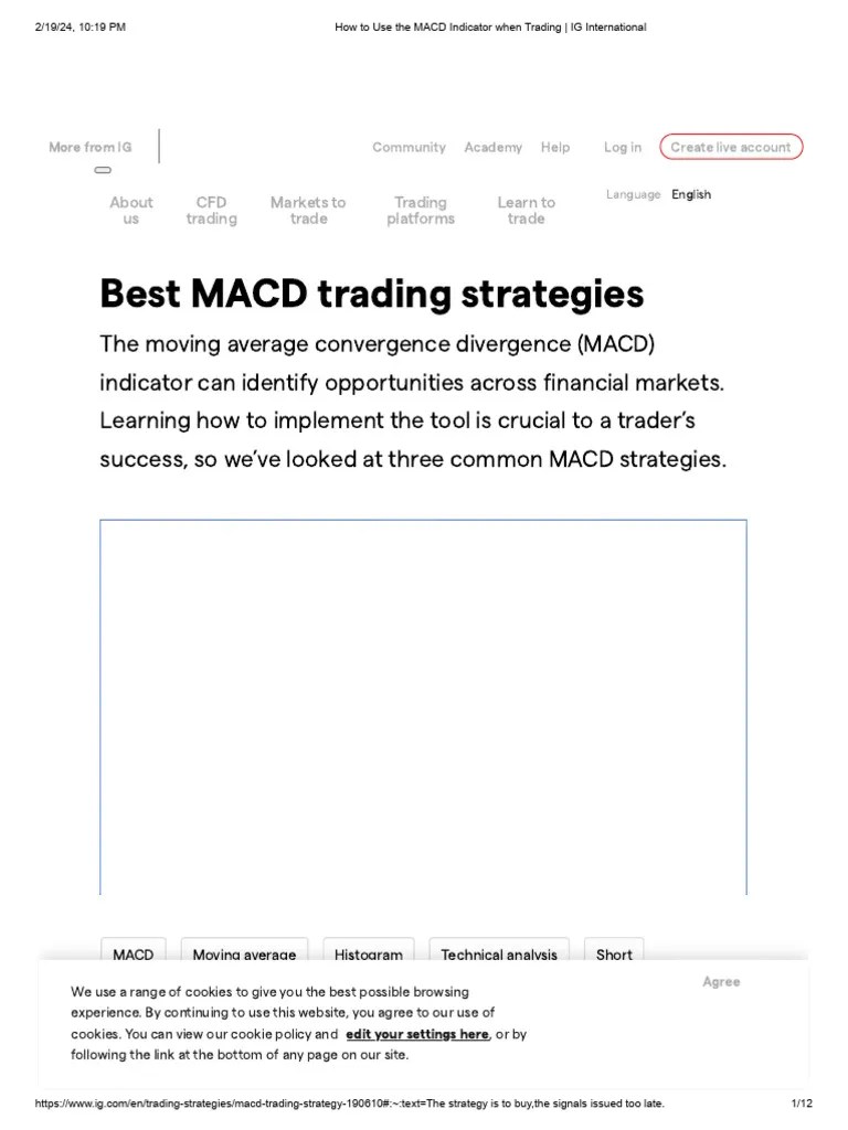 How To Use The MACD Indicator When Trading - IG International | PDF | Financial Economics ...