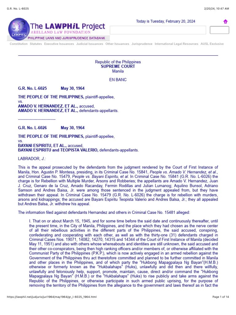 People V. Hernandez | PDF | Communism | Rebellions