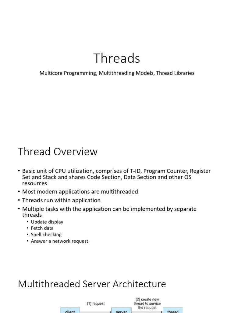 04 Threads | PDF | Thread (Computing) | Multi Core Processor