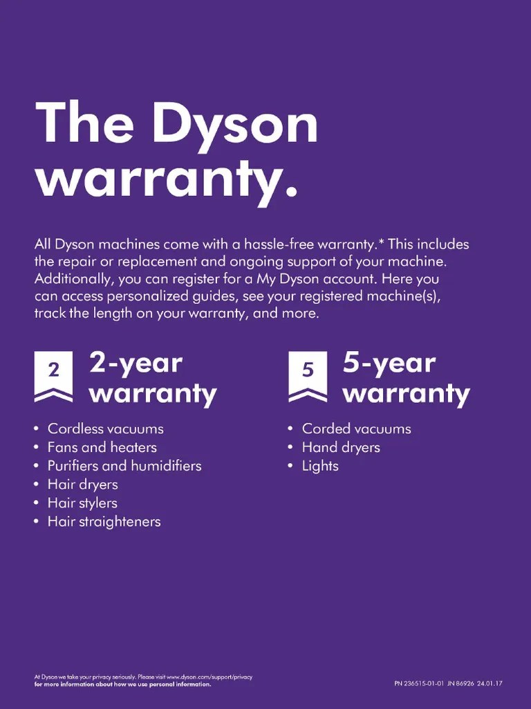 Dyson warranty