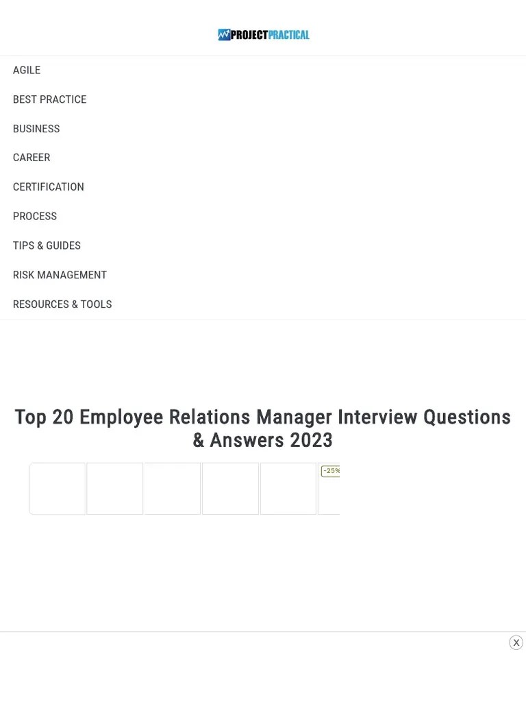 Top 20 Employee Relations Manager Interview Questions & Answers 2023 ...