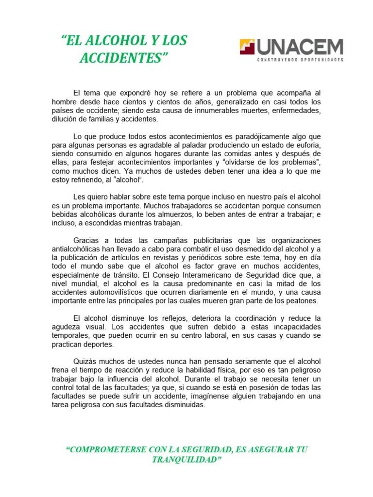 El Alcohol Y Los Accidentes | PDF