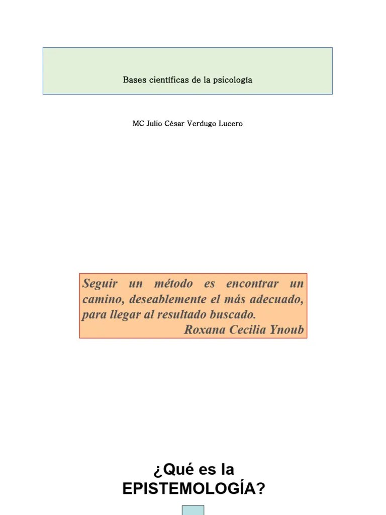 Bases Cientificas De La Psicologia | PDF | Conocimiento | Muestreo ...