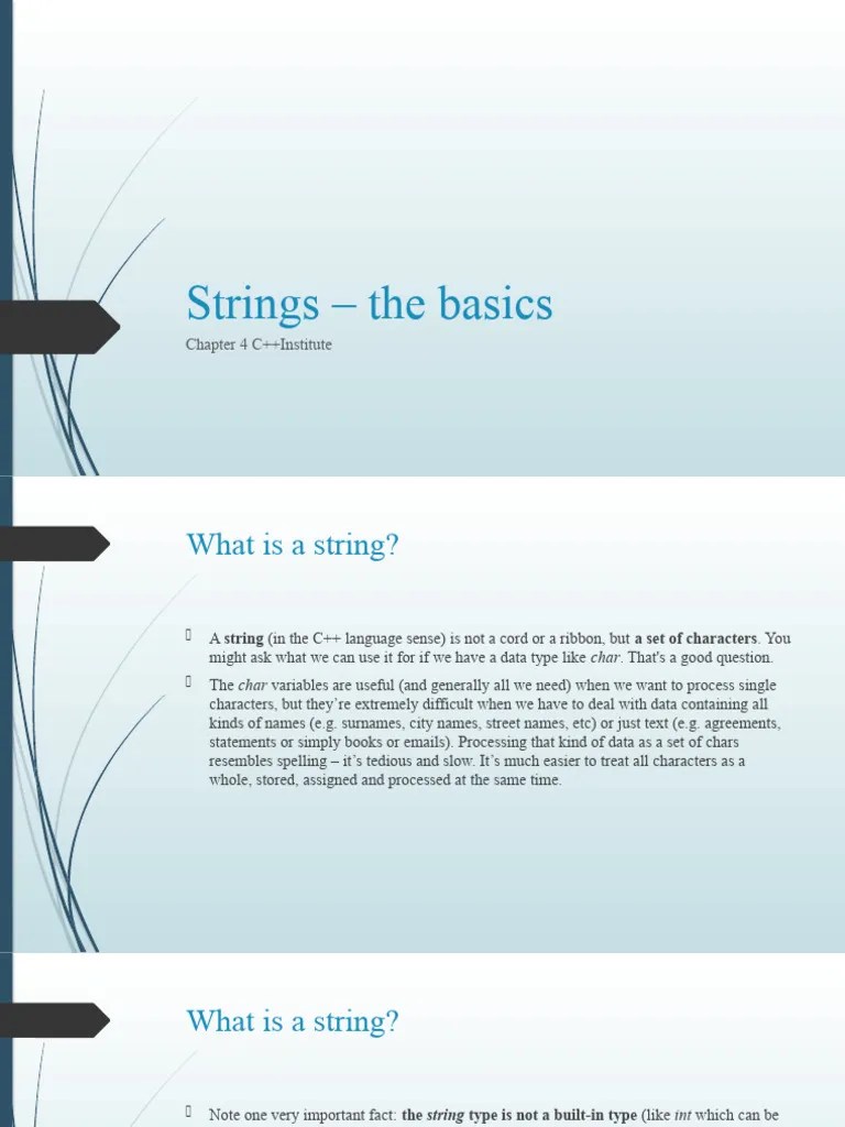 Strings - The Basics | PDF | String (Computer Science) | Function ...