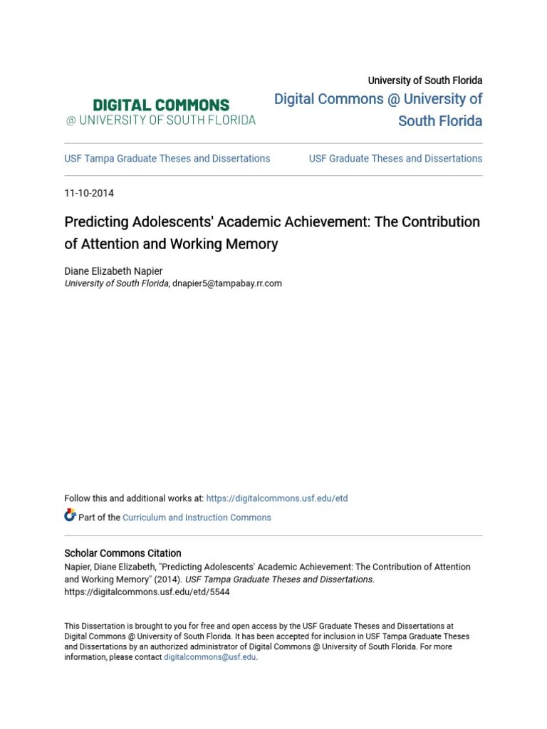 Predicting Adolescents Academic Achievement | Download Free PDF ...
