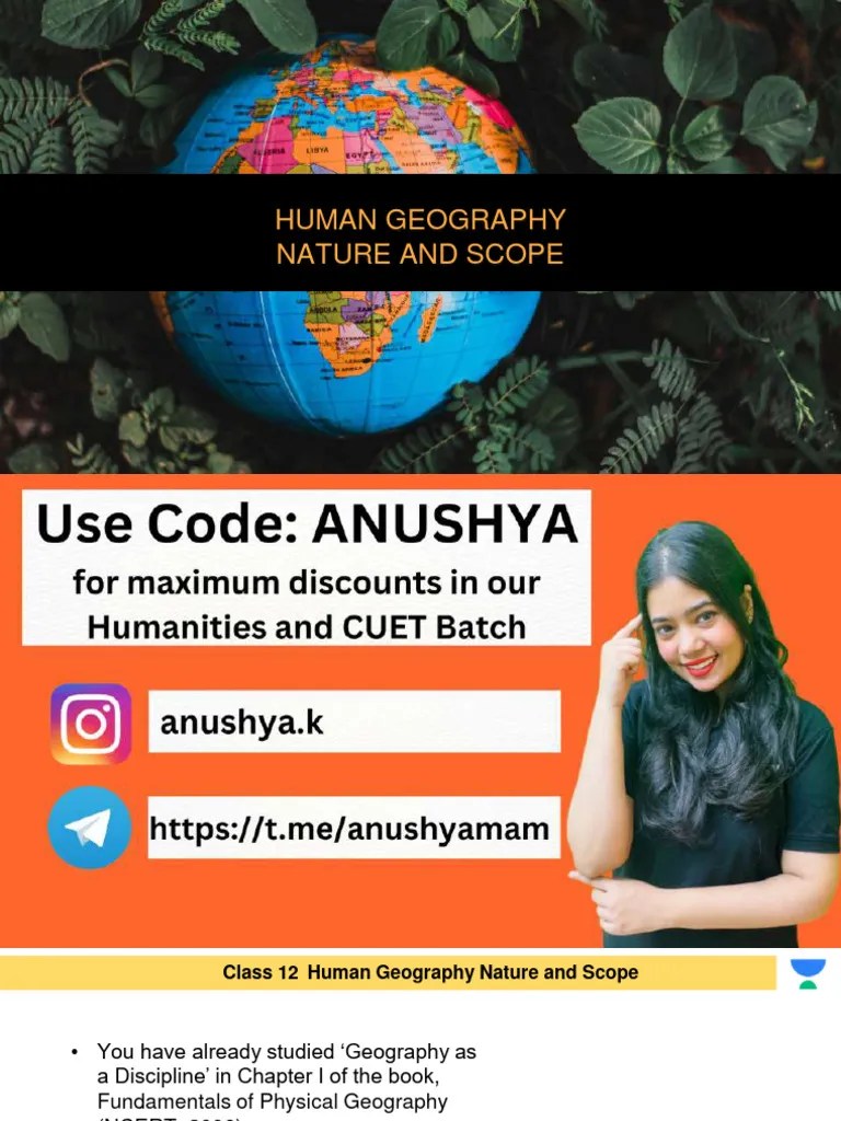 Human Geography Nature And Scope Class 12 Notes | PDF | Geography | Nature