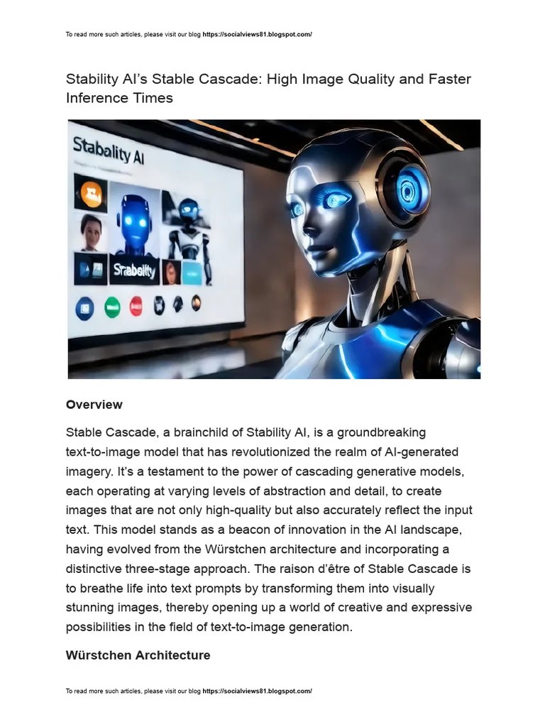 Stability AI’s Stable Cascade: High Image Quality And Faster Inference ...