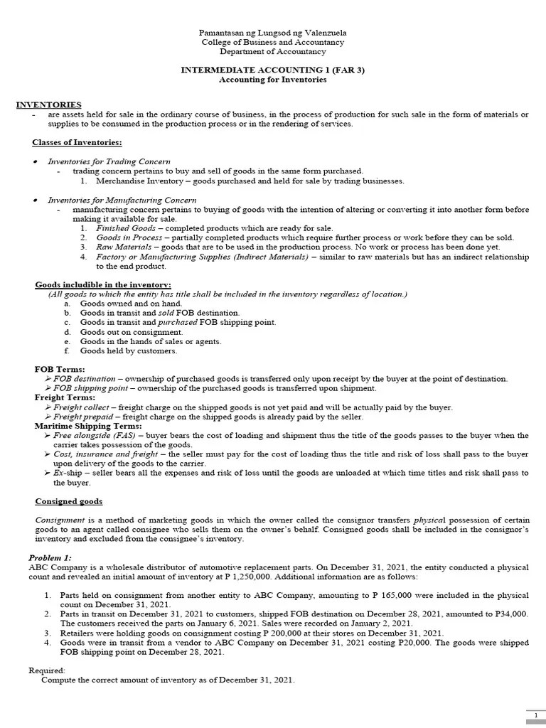 Inventories - Answer KEy | PDF | Cost Of Goods Sold | Inventory