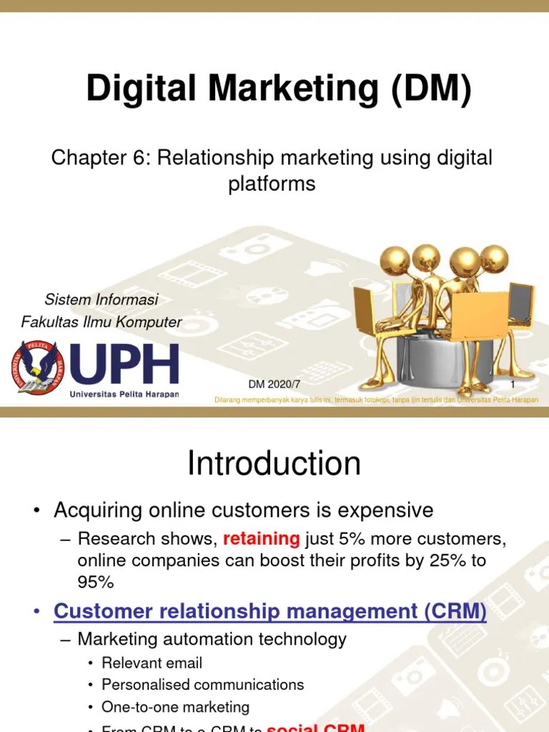 DM 2020 - Pertemuan 8 - Ch6 Relationship Marketing Using Digital ...