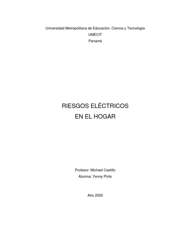 Riesgos Electricos En El Hogar | PDF | Ingenieria Eléctrica | Electricidad