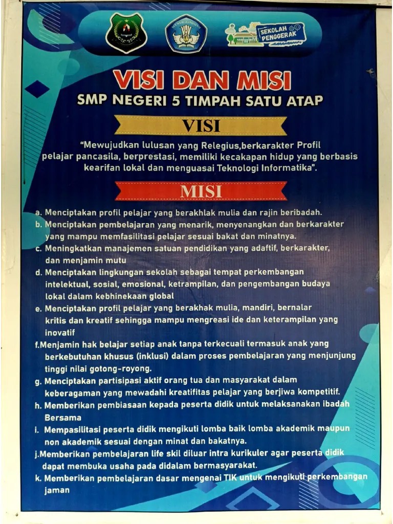 VISI MISI SEKOLAH | PDF