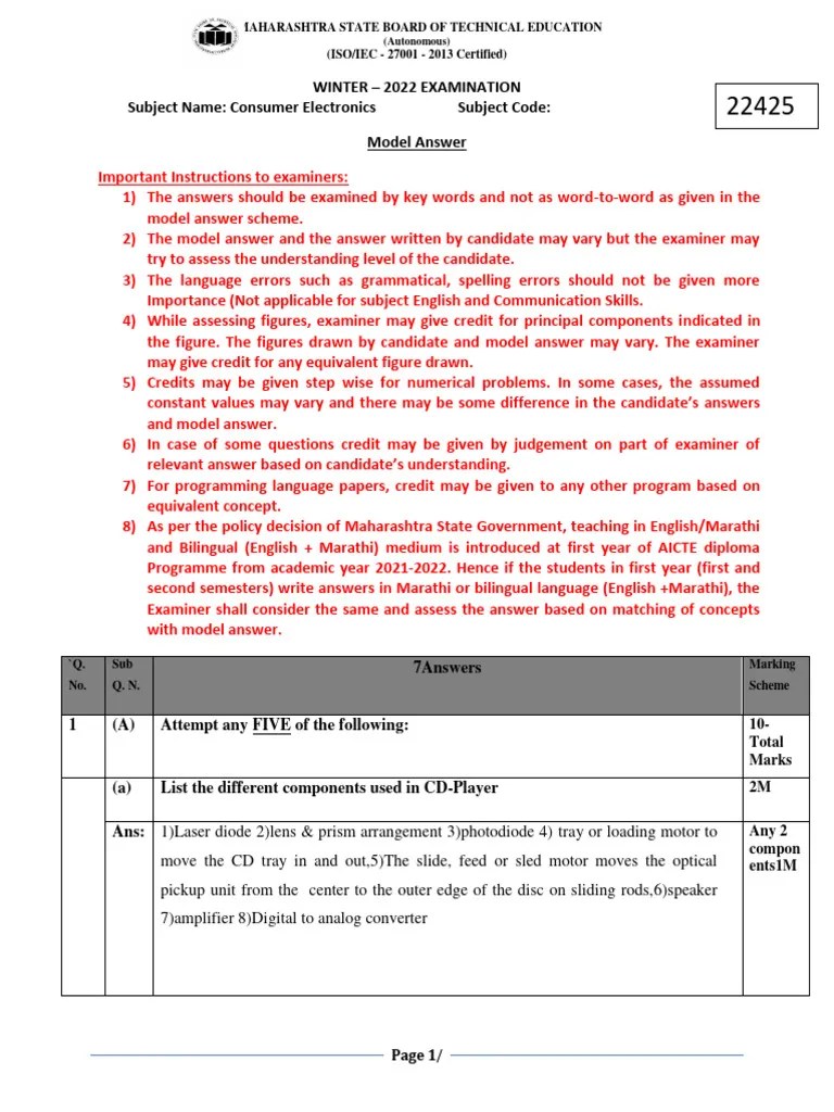 22425-2022-Winter-Model-Answer-Paper (Msbte Study Resources) | PDF ...