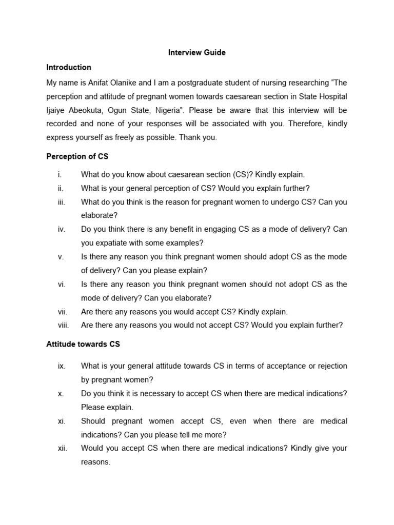 Interview Guide | PDF