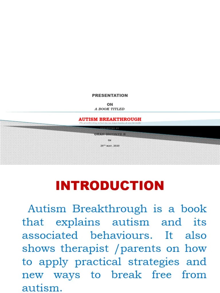 Autism Breakthrough | PDF