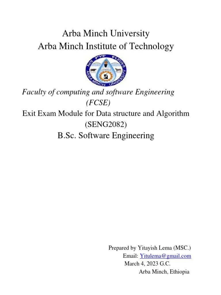 Data Structure And Algorithm Module | PDF | Algorithms | Data Type