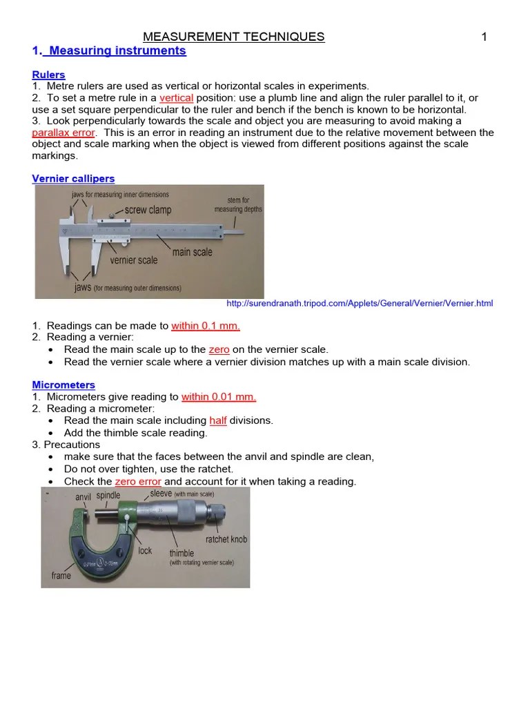 Measurement Techniques | PDF | Observational Error | Significant Figures