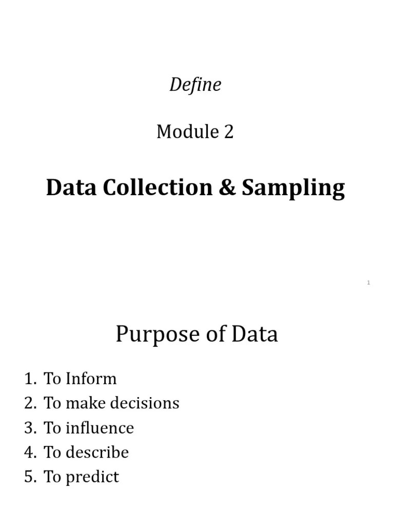 04-Data Collection & Sampling | PDF | Sampling (Statistics) | Data