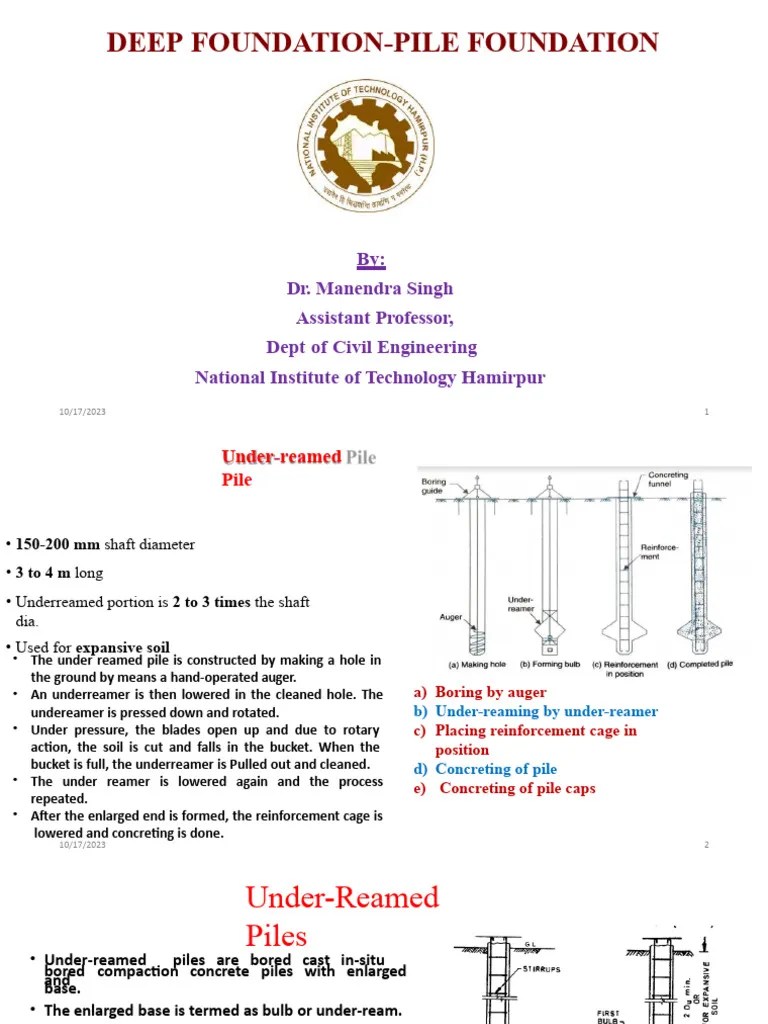 Unit 6 (Part 4) Pile Foundation - Pile In Expansive Soil | PDF | Deep ...