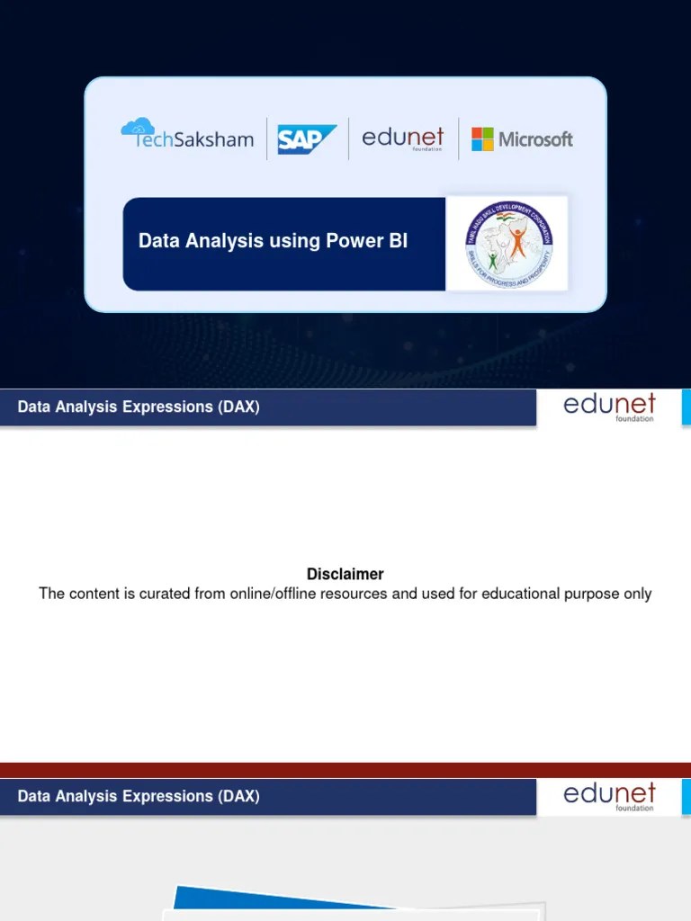 1706172524-Unit 2.6 - Data Analysis Expressions (DAX) | PDF